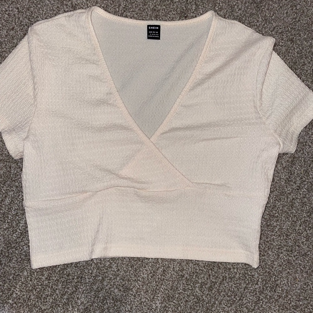 SHEIN Cream Colored crop top - LARGE